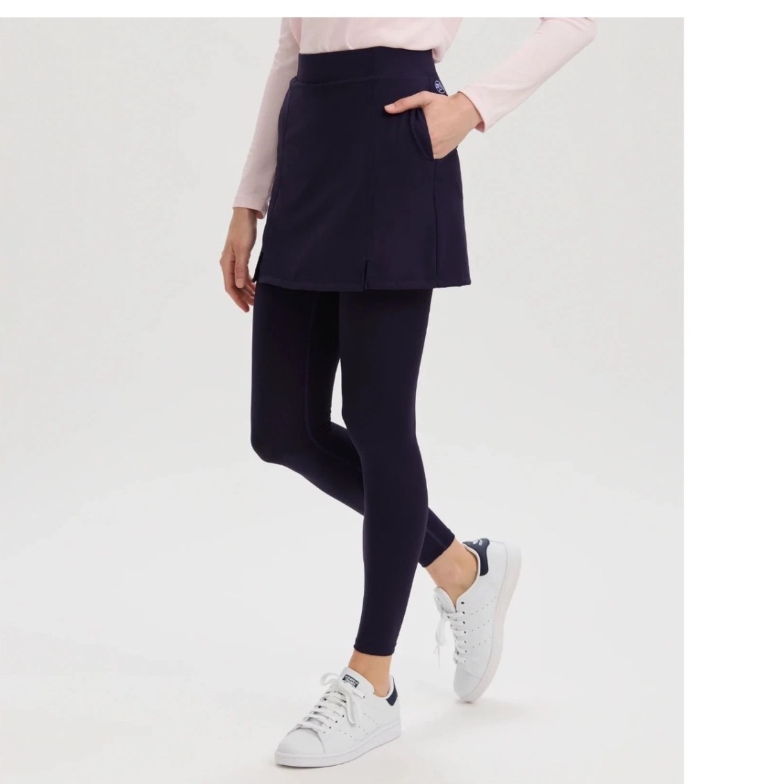 Renwick Skirted Leggings Navy Blue Women Small Tennis Golf Pickleball Pleated